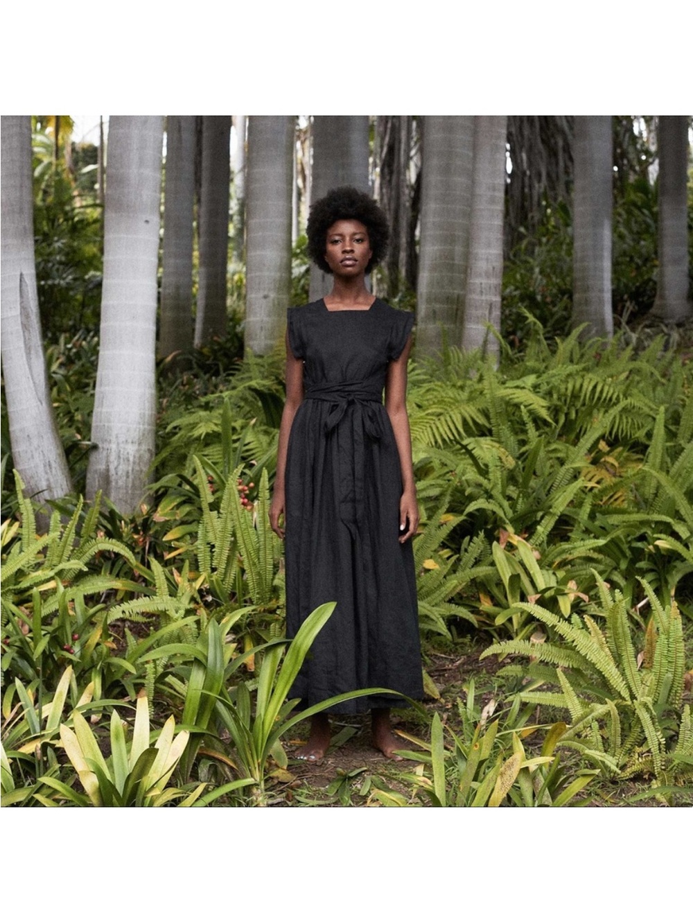 NWT DOEN Pacifica Ramie Tie-Waist Midi Dress - Picture 4 of 9